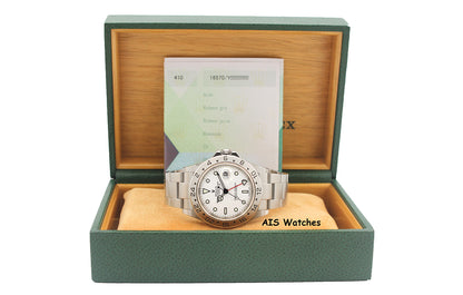 Rolex Explorer II 16570 Polar White Dial 40MM Y Serial Box & Papers