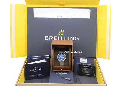 Breitling SuperOcean Heritage '57 A103702A1C1A1 Blue Rainbow Mesh Bracelet SS 42MM B&P