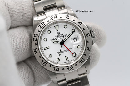 Rolex Explorer II 16570 Polar White Dial 40MM A Serial Box & Papers