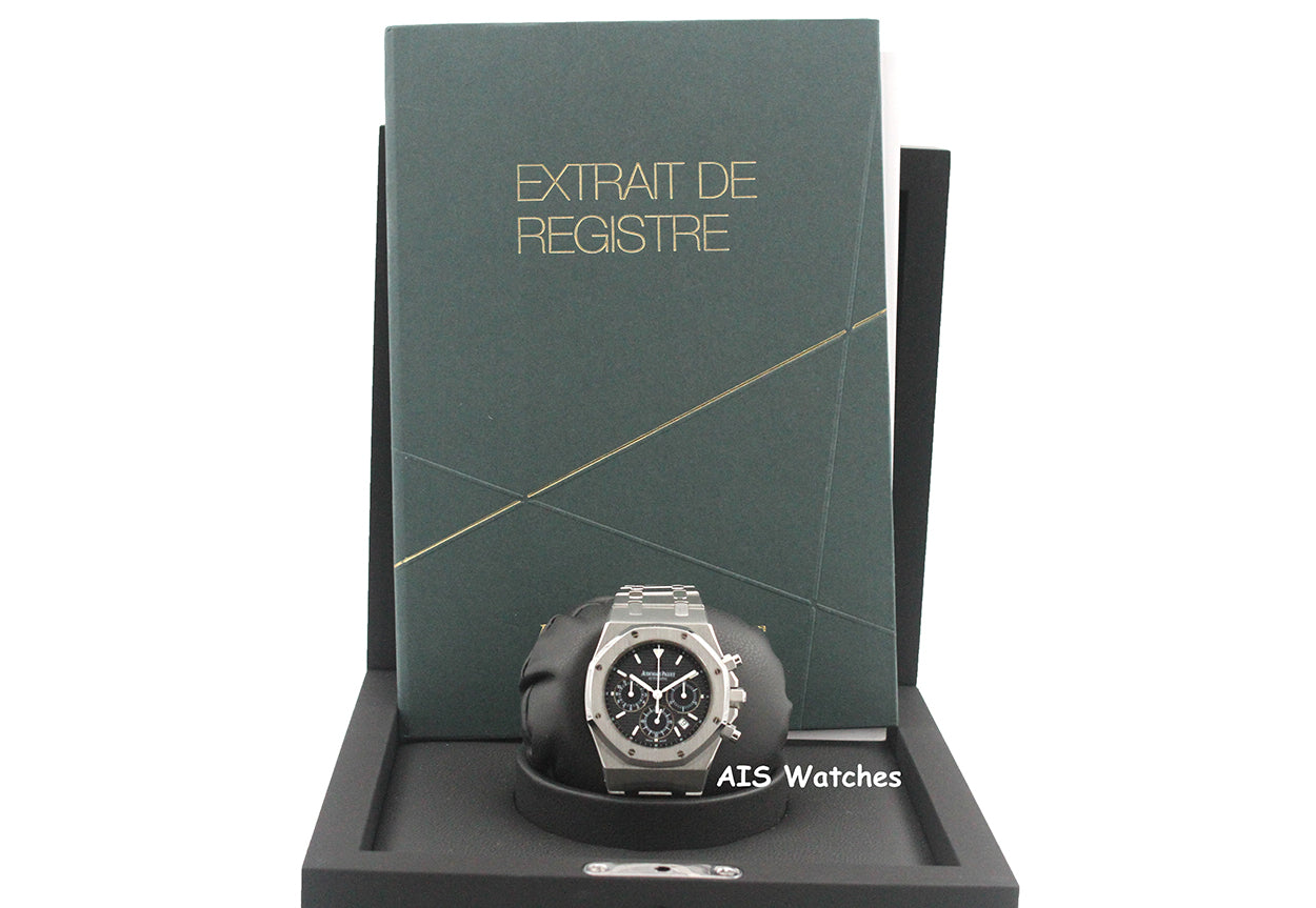 Audemars Piguet 25860ST.00.1110ST.01 Royal Oak Chronograph Blue Dial AP Archived Papers