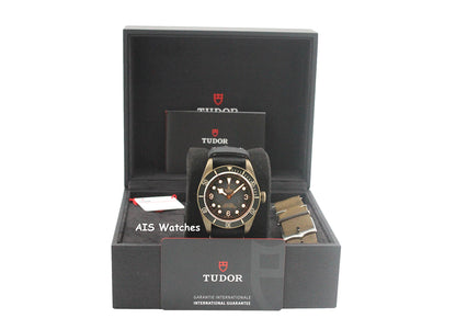 Tudor 79250BA Black Bay Bronze Black Leather Strap 43MM Box & Papers