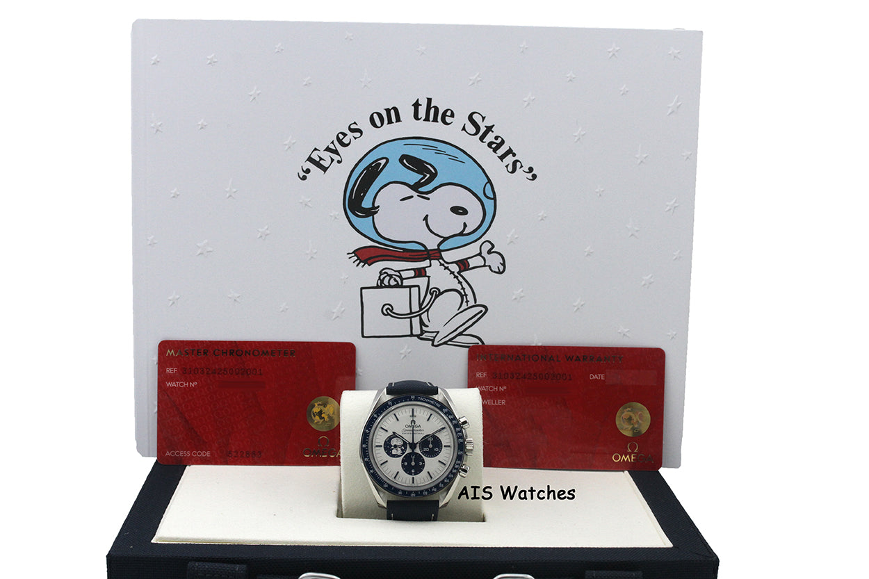 BNIB Omega SpeedMaster Moonwatch Apollo 13 Silver Snoopy 310.32.42.50.02.001 BP