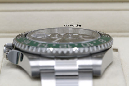 BNIB Rolex GMT Master II 126720VTNR Sprite Lefty Oyster Black / Green B&P