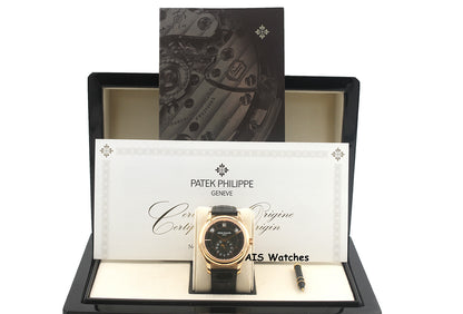 Patek Philippe Annual Calendar 5205R Rose Gold Green Dial Box & Papers
