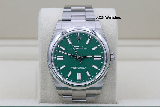 BNIB Rolex 124300 Oyster Perpetual 41MM Green Dial Box & Papers
