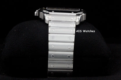 BNIB Cartier Santos De Cartier Large Steel Skeleton WHSA0015 Box & Papers