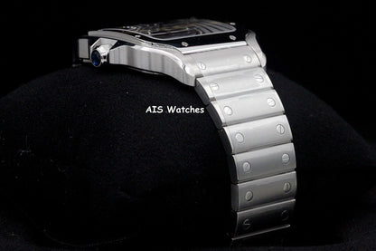 BNIB Cartier Santos De Cartier Large Steel Skeleton WHSA0015 Box & Papers