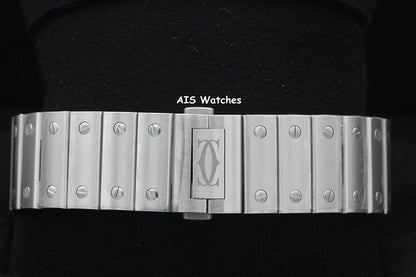 BNIB Cartier Santos De Cartier Large Steel Skeleton WHSA0015 Box & Papers