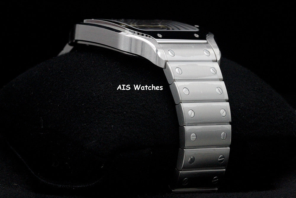 BNIB Cartier Santos De Cartier Large Steel Skeleton WHSA0015 Box & Papers
