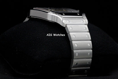BNIB Cartier Santos De Cartier Large Steel Skeleton WHSA0015 Box & Papers