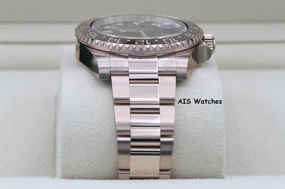 BNIB Rolex 126715 CHNR GMT Master II 18K Rose Gold RootBeer Ceramic Box & Paper