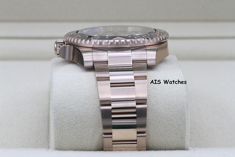 BNIB Rolex 126715 CHNR GMT Master II 18K Rose Gold RootBeer Ceramic Box & Paper