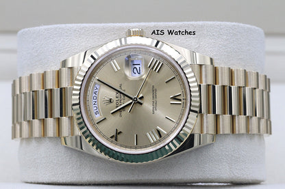 BNIB Rolex 228238 DayDate 40MM DD40 Yellow Gold Champagne Roman Dial