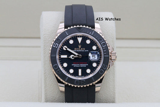 BNIB Rolex Yachtmaster 126655 Everose Gold 40MM OysterFlex Strap Box & Paper