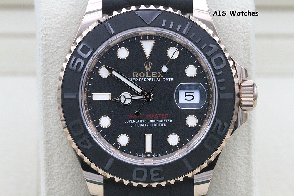 BNIB Rolex Yachtmaster 126655 Everose Gold 40MM OysterFlex Strap Box & Paper