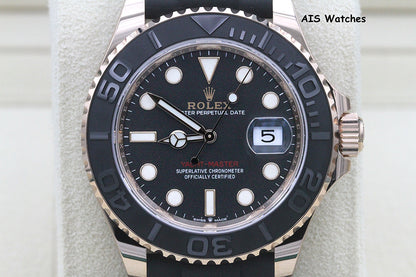 BNIB Rolex Yachtmaster 126655 Everose Gold 40MM OysterFlex Strap Box & Paper