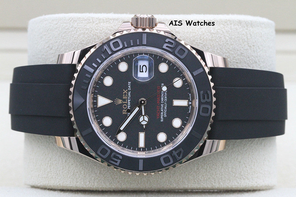 BNIB Rolex Yachtmaster 126655 Everose Gold 40MM OysterFlex Strap Box & Paper