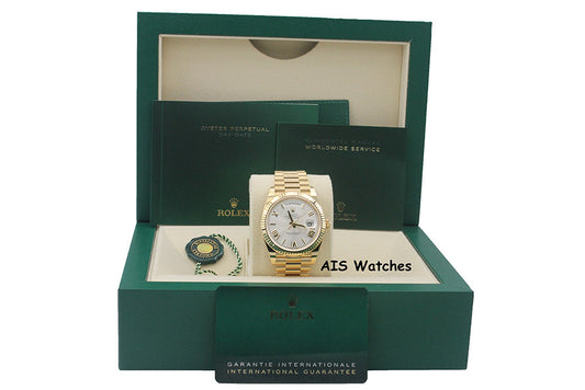 BNIB Rolex 228238 DayDate 40MM DD40 Yellow Gold Silver Roman Dial