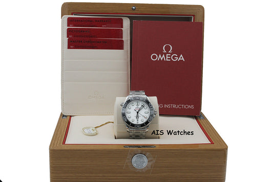 BNIB Omega Seamaster 300M SS 42MM Diver White Wave Dial 210.30.42.20.04.001 B&P