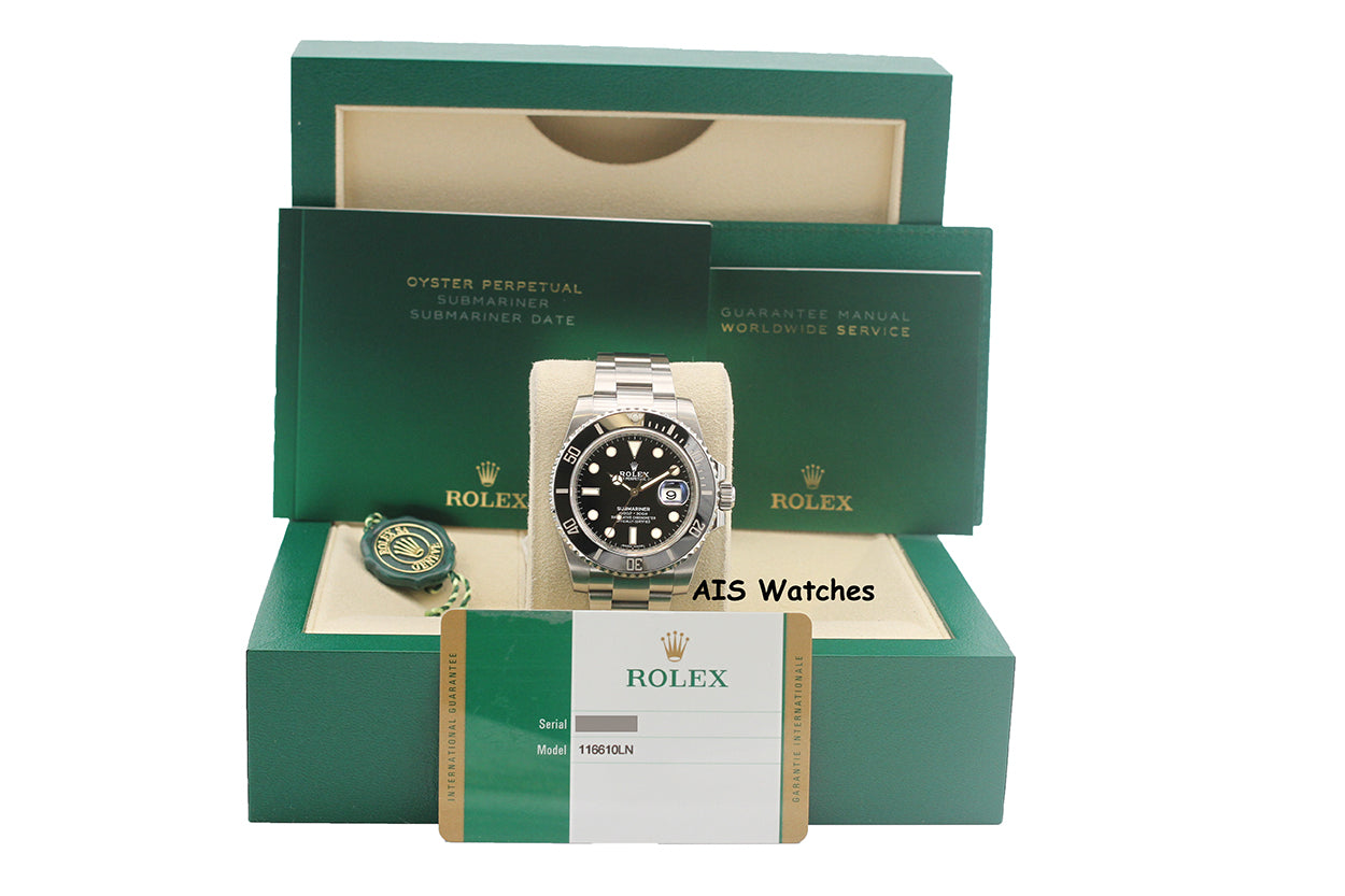 Rolex 116610LN Submariner Date 40MM Black Ceramic Bezel 2017 Box & Papers