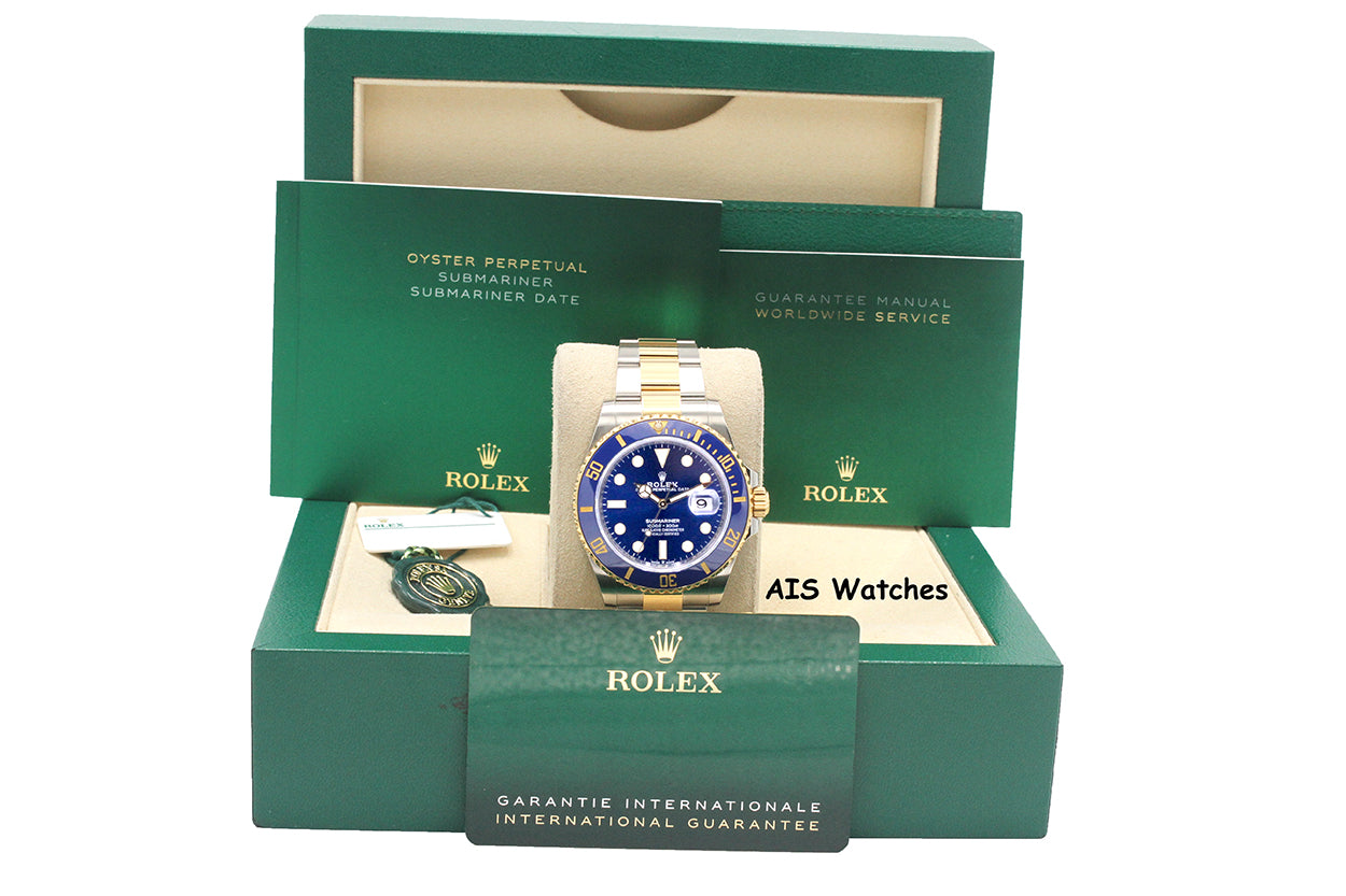 Rolex Submariner 41MM 18k/SS 126613LB SunBurst Blue Dial 2020 Box & Paper
