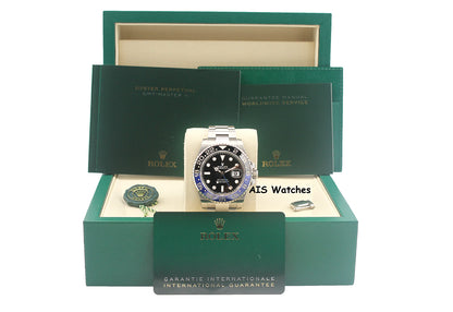 BNIB Rolex GMT Master II 126710BLNR Batman Oyster Bracelet Ceramic Bezel BP