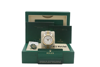 Rolex 126333 DateJust 41MM 18K YG/SS White Stick Dial Jubilee 2020 B&P