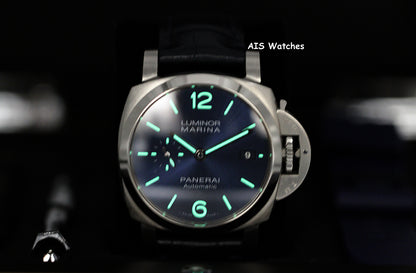 Panerai PAM 1393 Marina 1950 42 3 Days 42MM Blue Dial Box & Paper