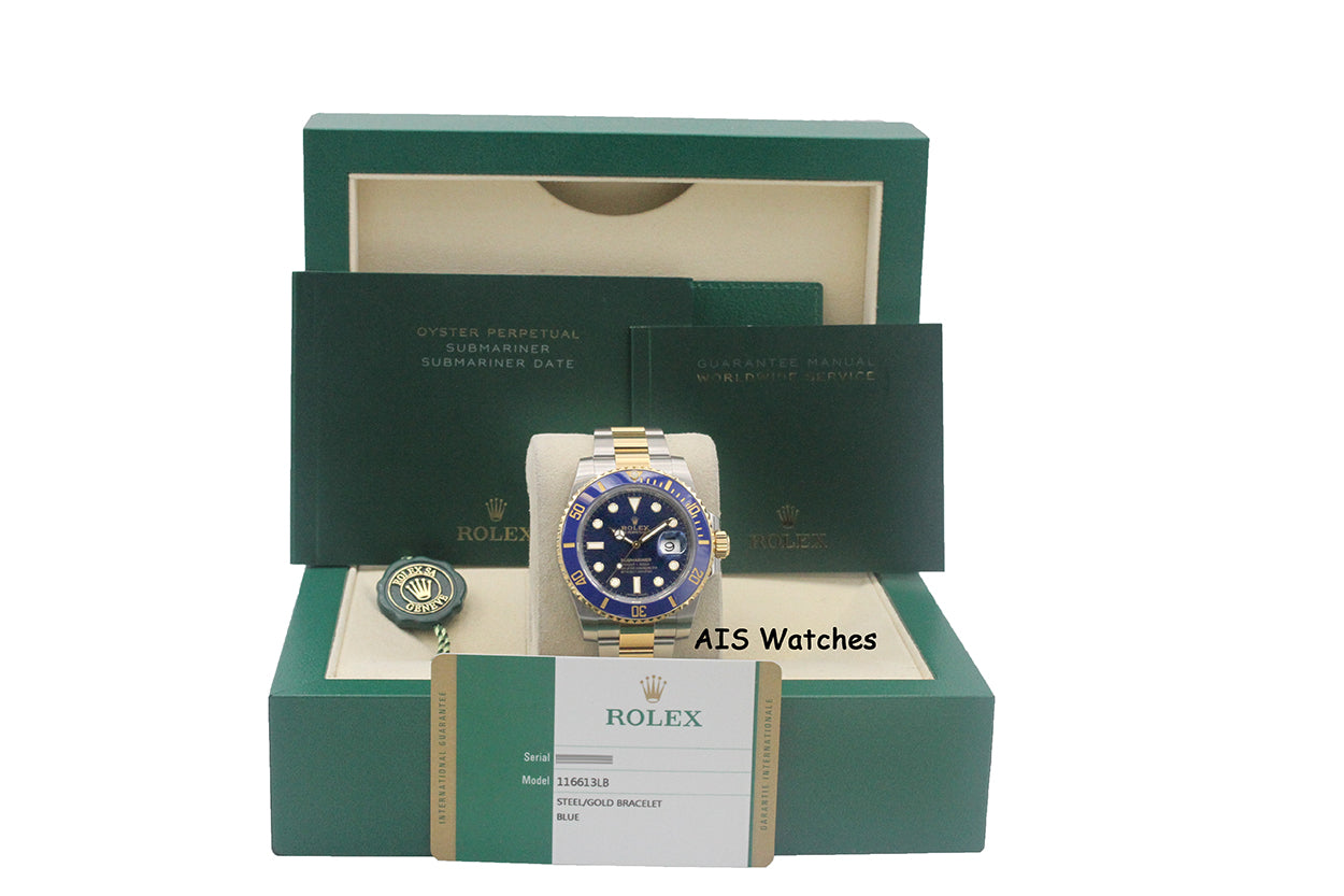 Rolex Submariner 18k/SS 116613LB Blue Dial 2019 Box & Papers