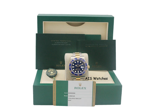 Rolex Submariner 18k/SS 116613LB Blue Dial 2019 Box & Papers