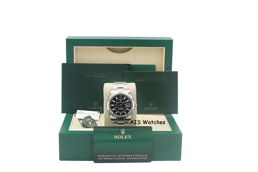 Rolex 326934 Sky-Dweller Stainless Steel Black Dial Oyster 2021 Box & Papers