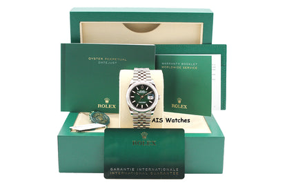 Rolex Datejust 36MM 126200 Ombre Green Stick Dial Jubilee DJ36 Box & Papers