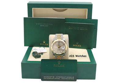Rolex 126333 DateJust 41MM 18K YG/SS Silver Stick Dial Jubilee Bracelet 2023 Box & Papers