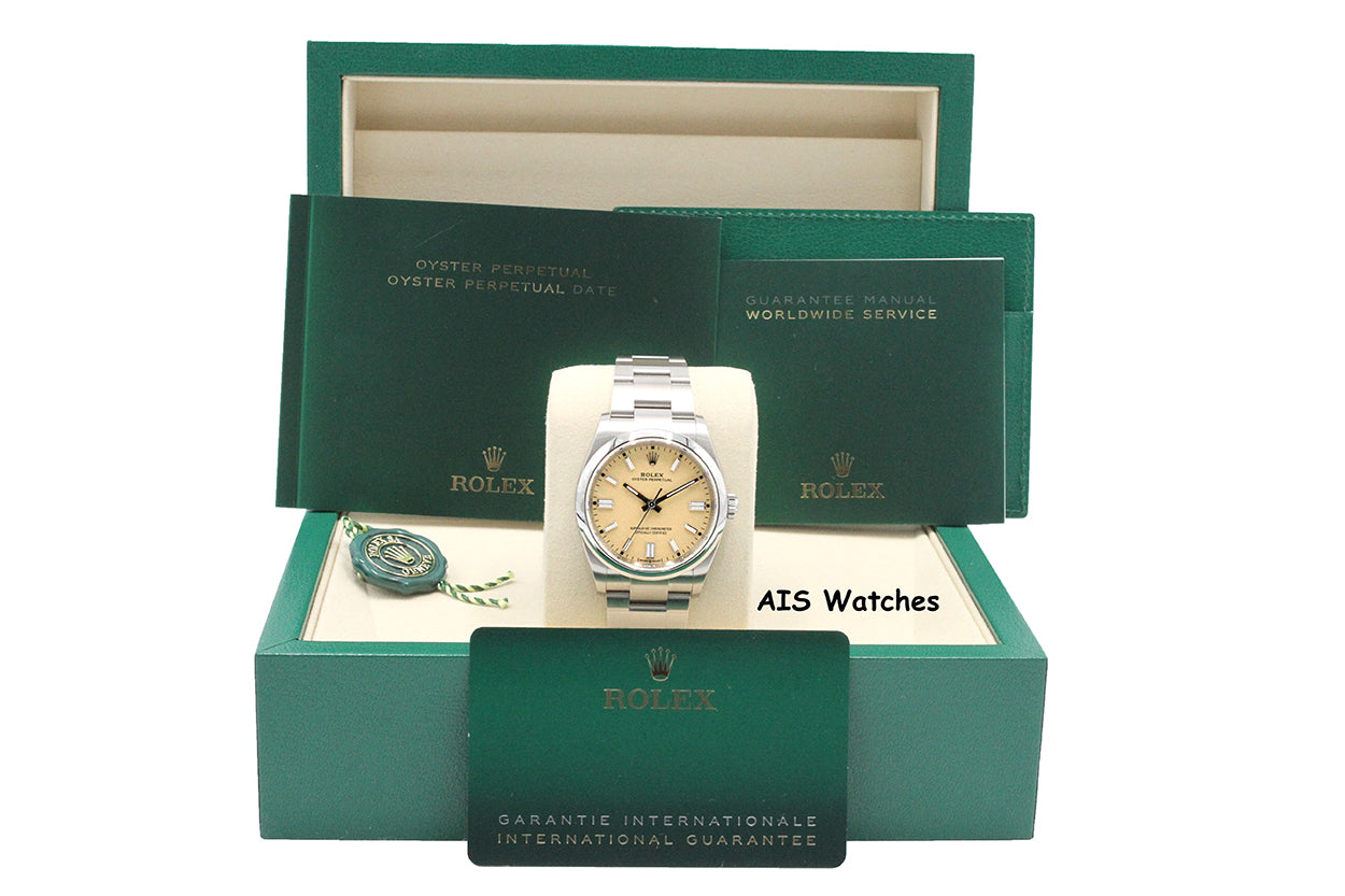 Rolex 126000 Oyster Perpetual 36MM Beige Dial 2025 Box & Papers