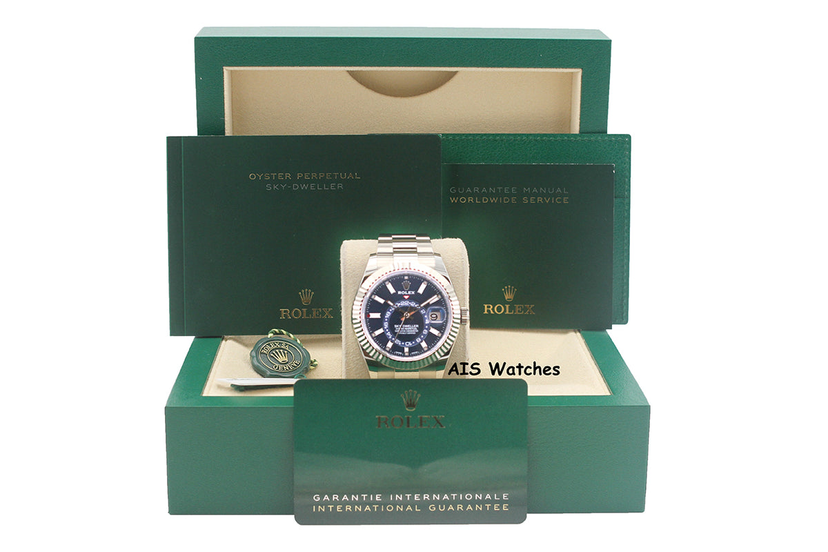 Rolex 326934 Sky-Dweller Stainless Steel Blue Dial Oyster 2021 Box & Papers