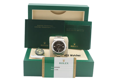Rolex 114300 Oyster Perpetual 39MM Rhodium Dial 2018 Box & Papers