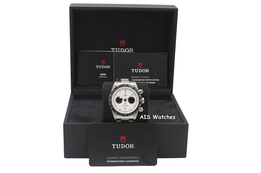 Tudor 79360N Black Bay Chronograph 41MM White Dial Stainless Steel Bracelet B&P