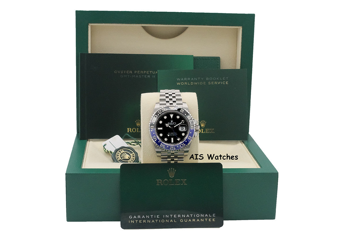 BNIB Rolex GMT Master II 126710BLNR Jubilee Batgirl / Batman Box & Papers