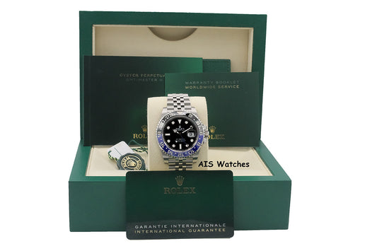BNIB Rolex GMT Master II 126710BLNR Jubilee Batgirl / Batman Box & Papers