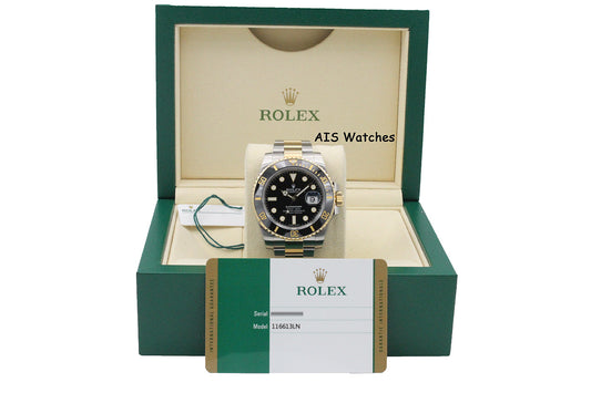 Rolex Submariner 18k/SS 116613LN Black Dial 2018 Box & Papers