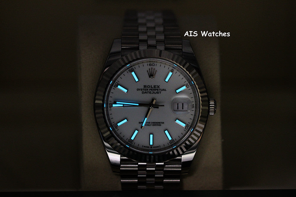 BNIB Rolex Datejust 41MM 126334 White Stick Dial Jubilee Box & Paper