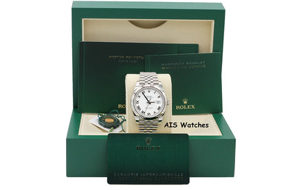 BNIB Rolex Datejust 41MM 126334 White Roman Dial Jubilee Box & Papers