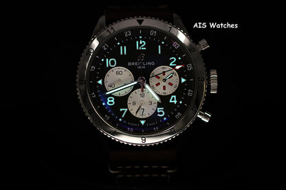 Breitling Super AVI B04 AB04452A1L1X1 Chronograph GMT 46 Curtiss Warhawk B&P