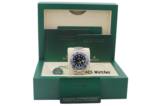 BNIB Rolex Submariner Ceramic 126619LB 18K White Gold Blue Bezel B&P
