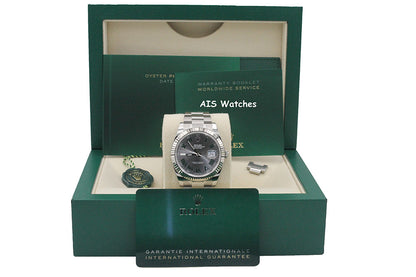 BNIB Rolex Datejust 41MM 126334 Wimbledon Slate Roman Dial Oyster Box & Papers