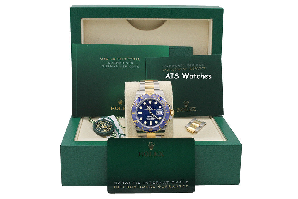 BNIB Rolex Submariner 41MM 18k/SS 126613LB SunBurst Blue Dial Box / Papers