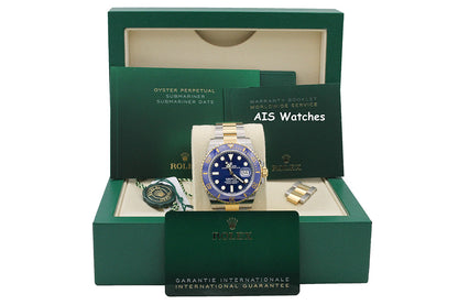 BNIB Rolex Submariner 41MM 18k/SS 126613LB SunBurst Blue Dial Box / Papers