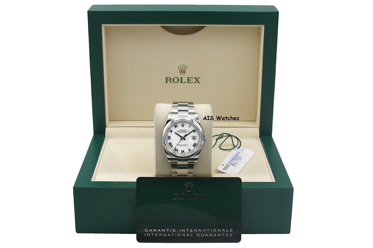 Rolex Datejust 36MM 126200 White Roman Dial Oyster DJ36 Box
