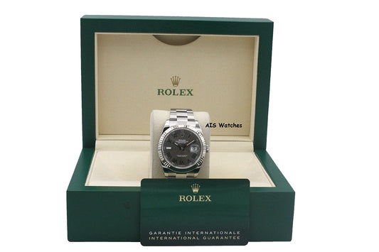Rolex Datejust 41MM 126334 Wimbledon Slate Roman Dial Oyster 2020 Box & Papers