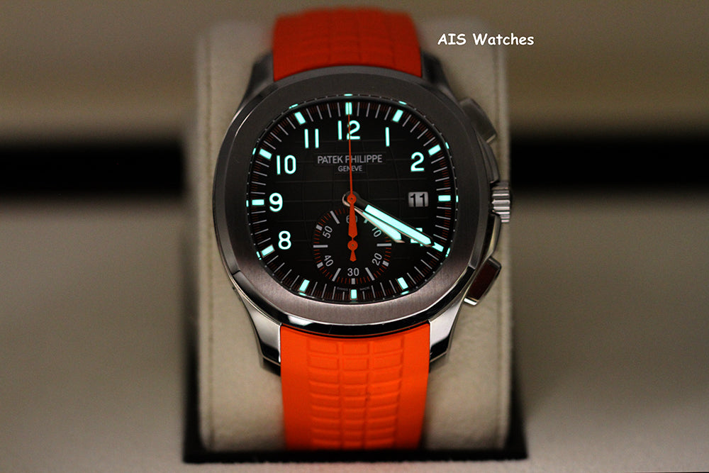 Patek Philippe 5968A Aquanaut Chronograph SS 42.2MM Orange Strap B&P